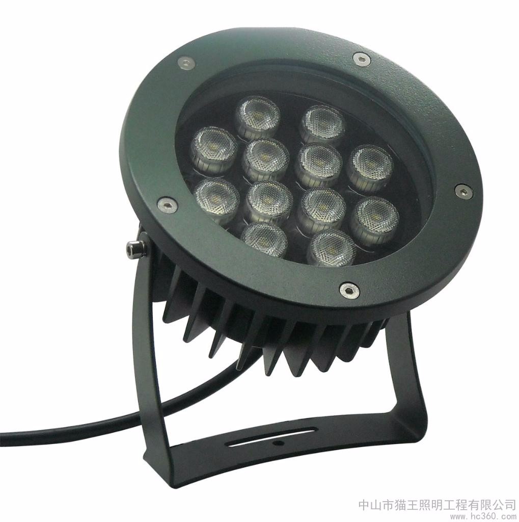 集臣LED戶外射燈18*1W彩色投射燈 照亮工程之美，細節彰顯品質